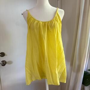 9seed yellow linen tank — Small but can fit larger too